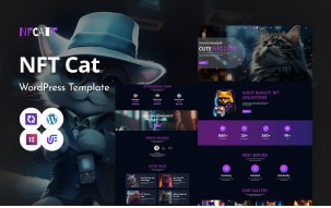 Nfcatt - NFT Artistry And Digital Creations WordPress Elementor Theme