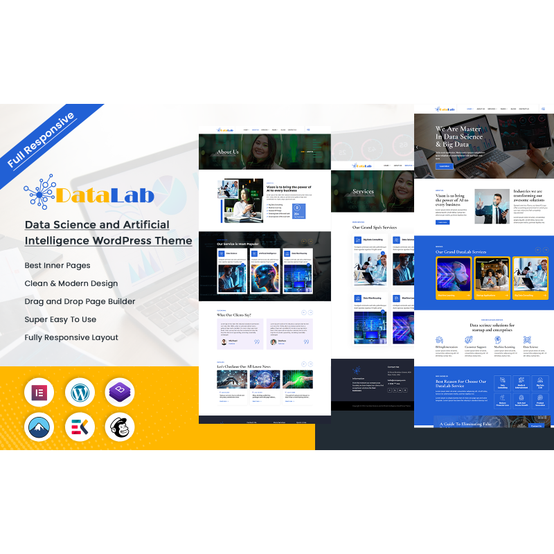 Datalab - Data Science and Artificial Intelligence WordPress Theme