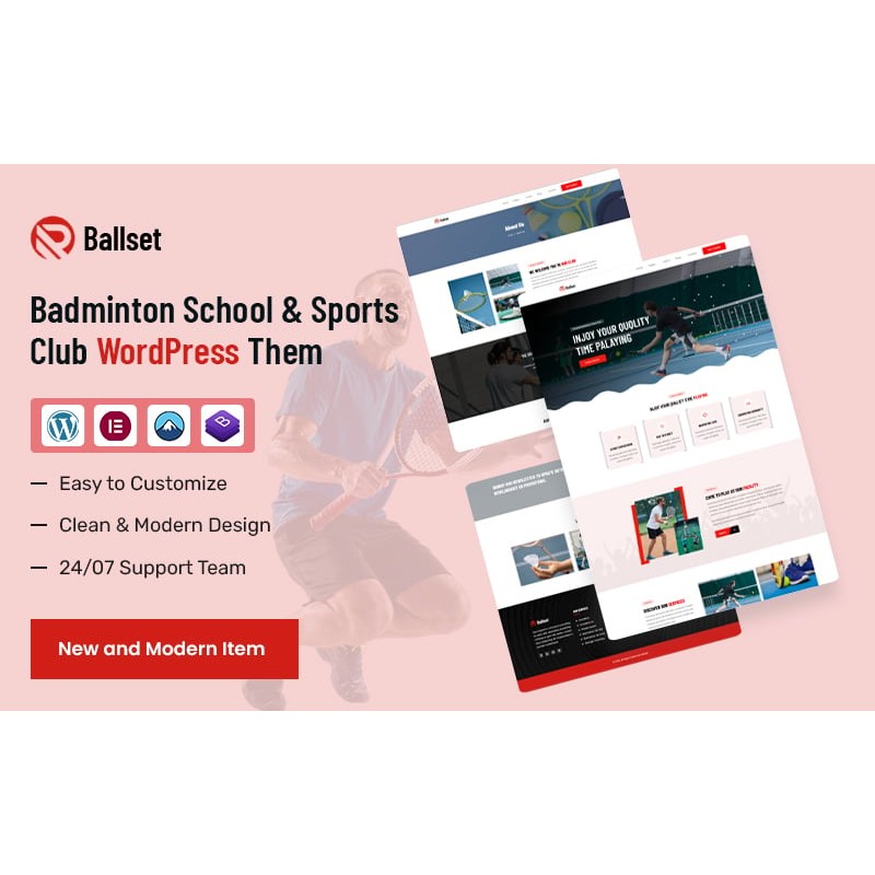 Ballset &ndash; Badminton School & Sports Club WordPress Theme