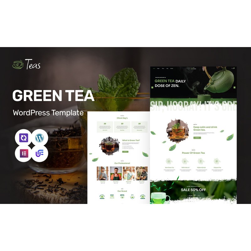 Green Tea - Organic Tea And Green Tea WordPress Elementor Theme