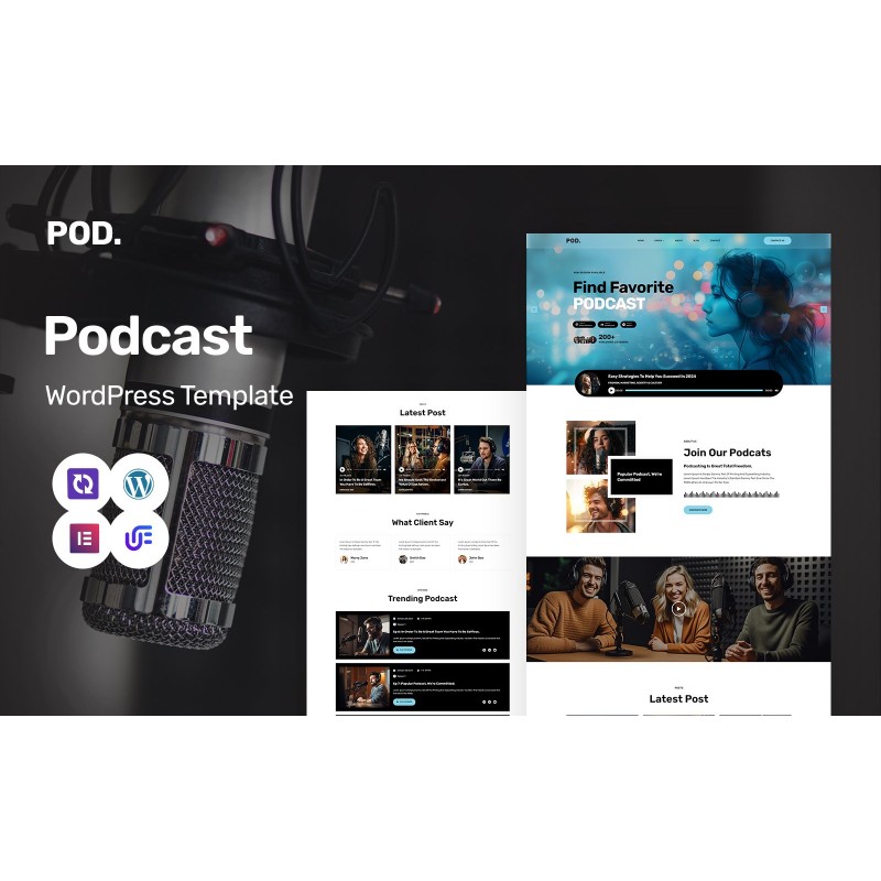 Podwave - Podcast And FM Radio Multipurpose WordPress Elementor Theme