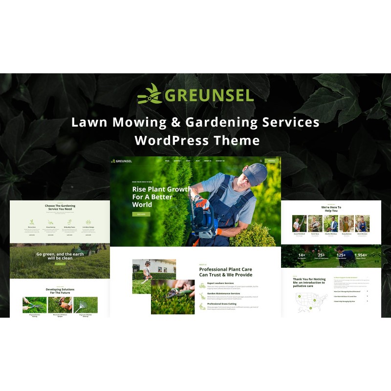 Greunsel - Lawn Mowing & Gardening Services WordPress Theme