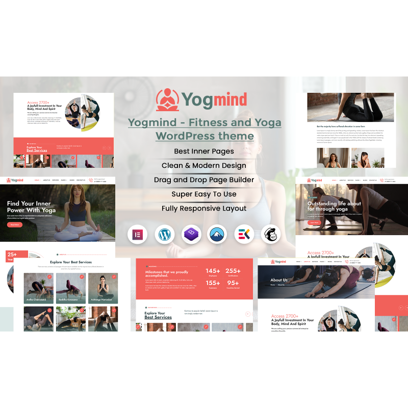 Yogmind - Fitness and Yoga WordPress Theme