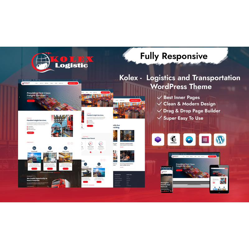 Kolex - Logistics and Transportation WordPress Theme