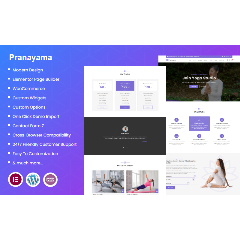 Pranayama - Yoga & Meditation WordPress Elementor Theme