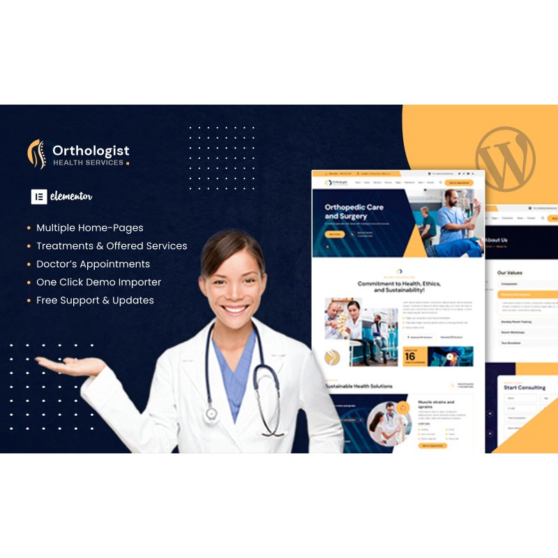 Orthologist - Orthopedic & Chiropractor Clinic WordPress Theme