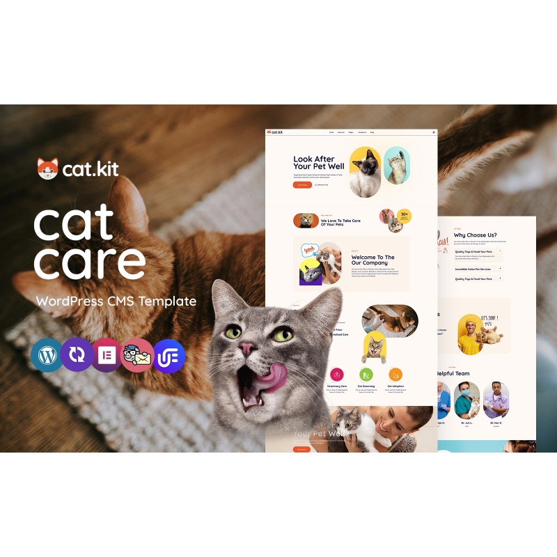 Catkit- Pet Care And Grooming Multipurpose WordPress Elementor Theme