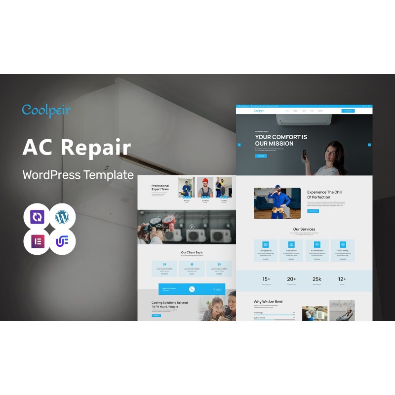 Coolpeir - Air Condition & Heating WordPress Elementor Theme