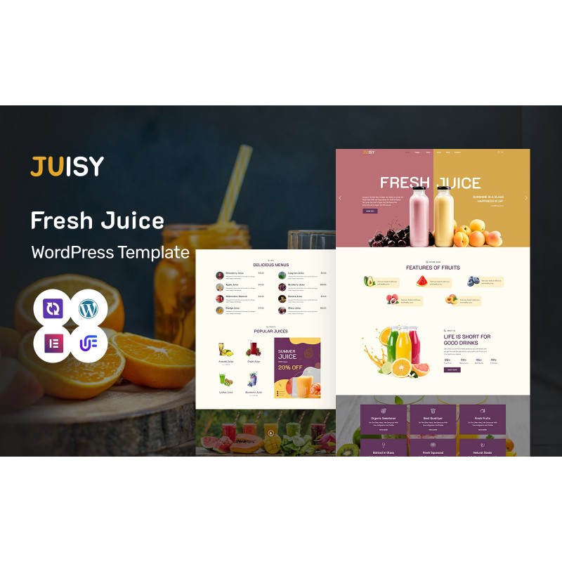 Juisy - Food Juice Store Manufacturer WordPress Elementor Theme