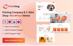 PrintKing &ndash; Printing Company & T-Shirt, Print Shop WordPress theme