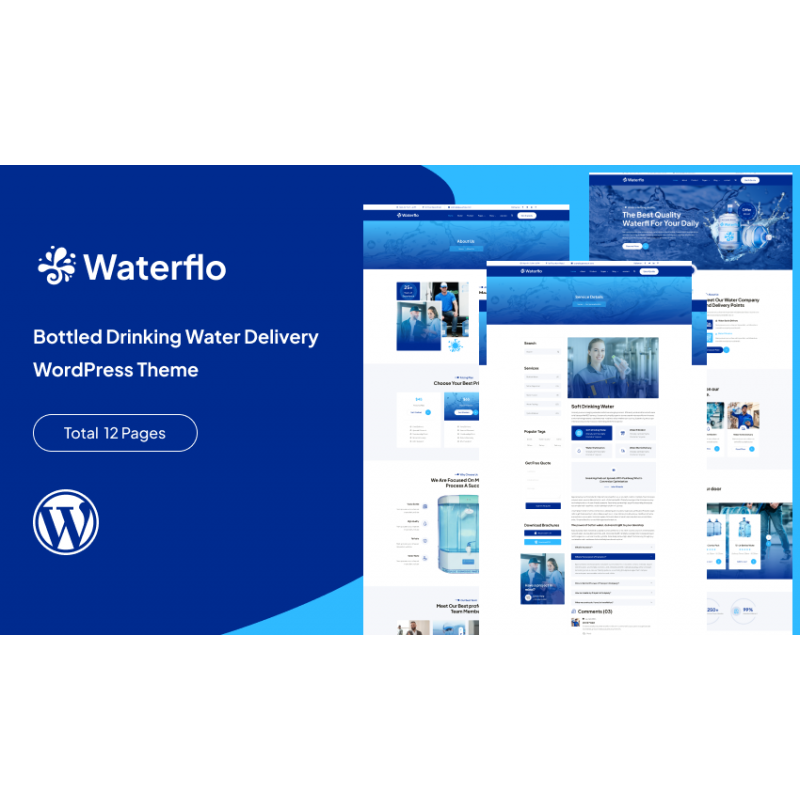 Waterflo - Bottled Drinking Water Delivery WordPress Theme