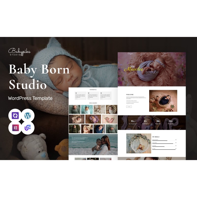 Babypiks - Newborn Photography WordPress Elementor Theme