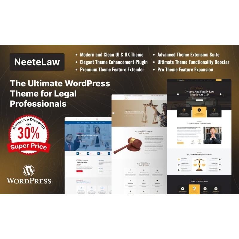 Neete Law: Lawyer WordPress Theme