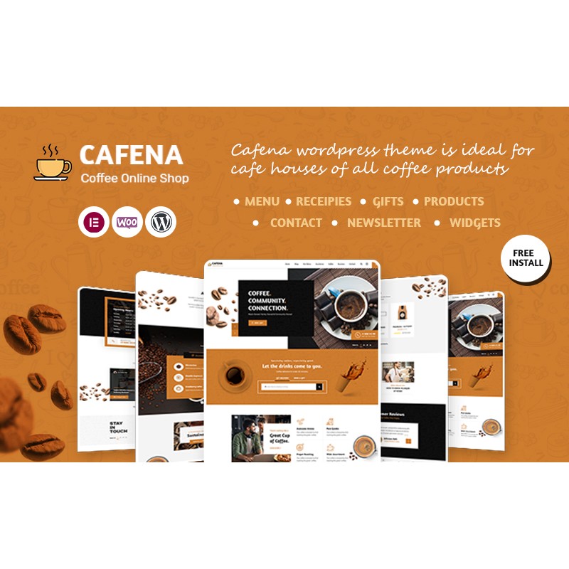 Cafena - Cafe and Online Coffee Shop WordPress Theme