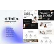 Difolio - Digital Agency Creative Portfolio WordPress Theme