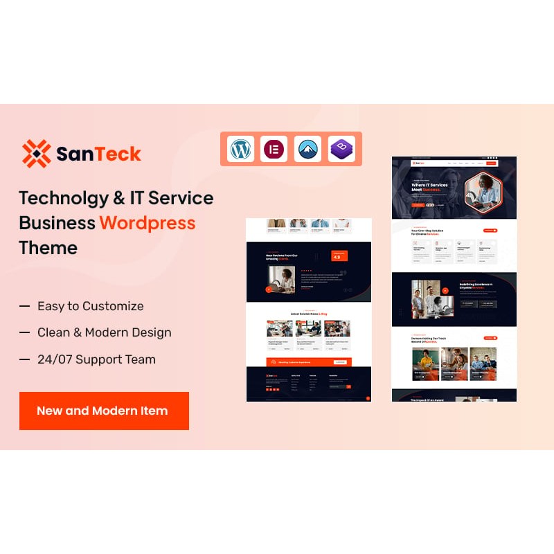 Santech &ndash; Technology & IT Solution Business Service WordPress Theme