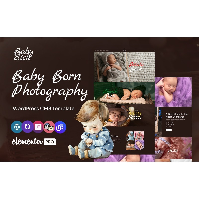 Baby click - Babyborn Photo Studio Multipurpose WordPress Elementor Theme