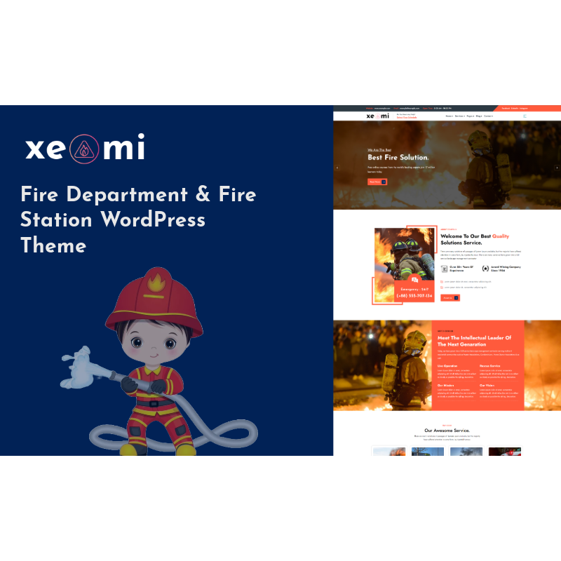 Xeomi - Fire Department & Fire Station WordPress Theme