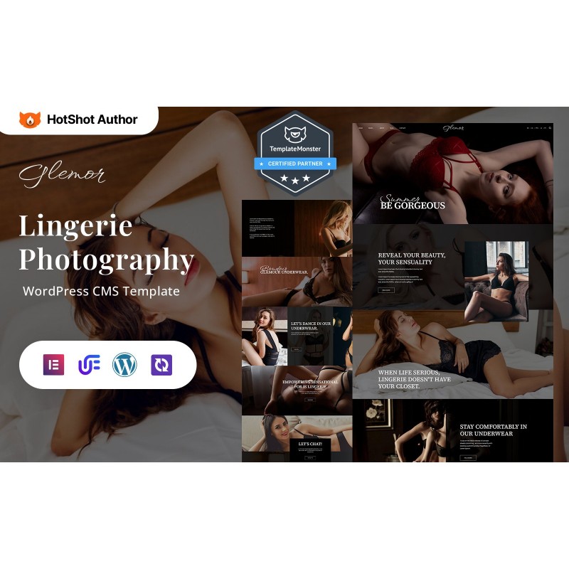 Glemor - Lingerie Modern photography WordPress Elementor Theme