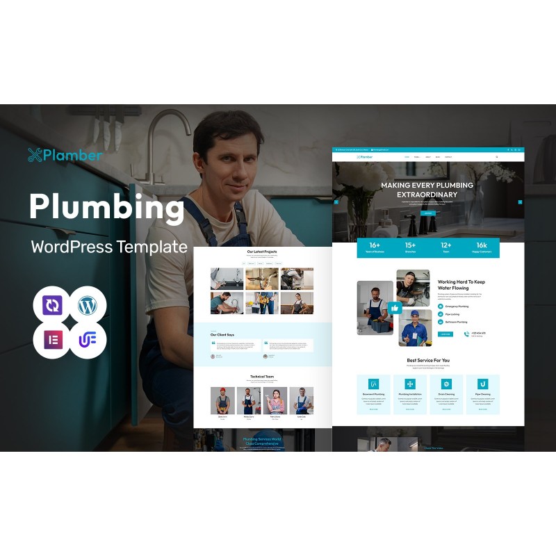 Plamber - Plumbing & Maintenance Services Multipurpose WordPress Elementor Theme