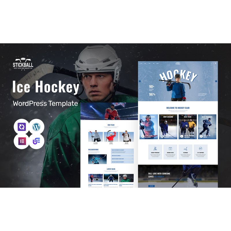 Stickball - Ice Hockey Clubs Multipurpose WordPress Elementor Theme