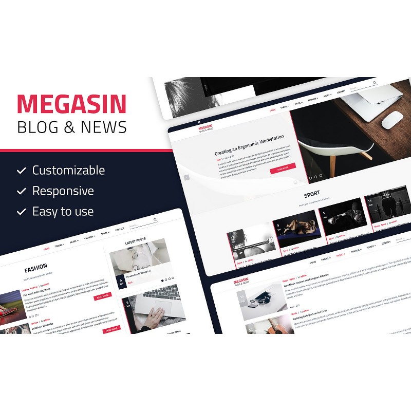 Megasin - Blog, Magazine, News WordPress Theme