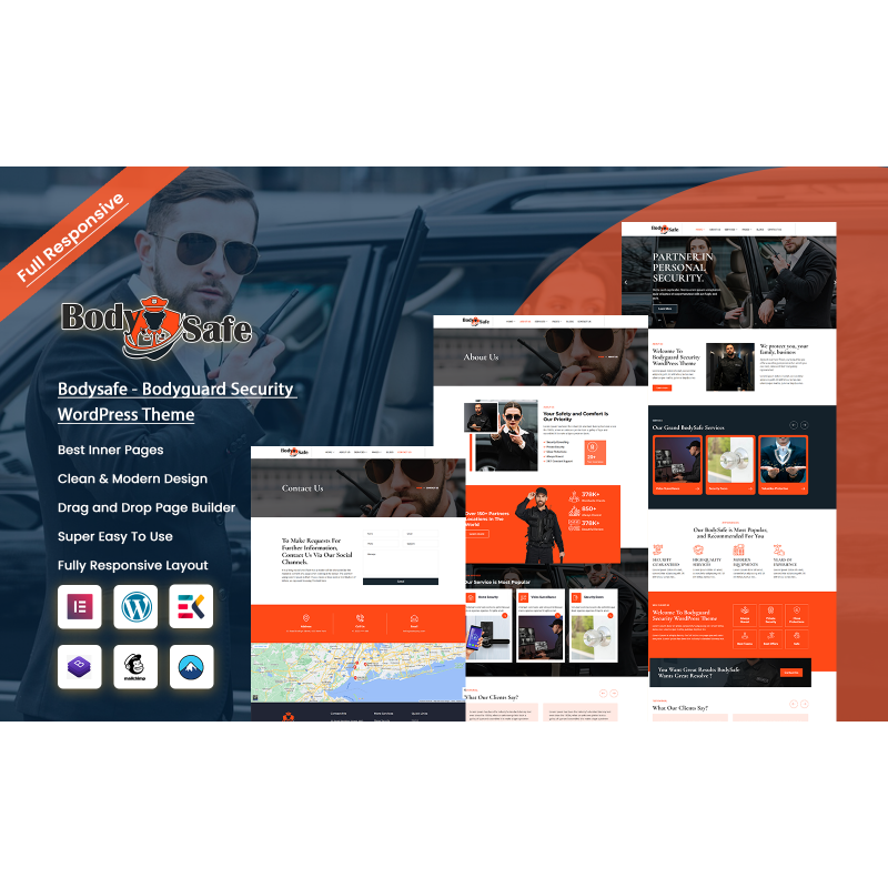 Bodysafe - Bodyguard & Security Agency WordPress Theme