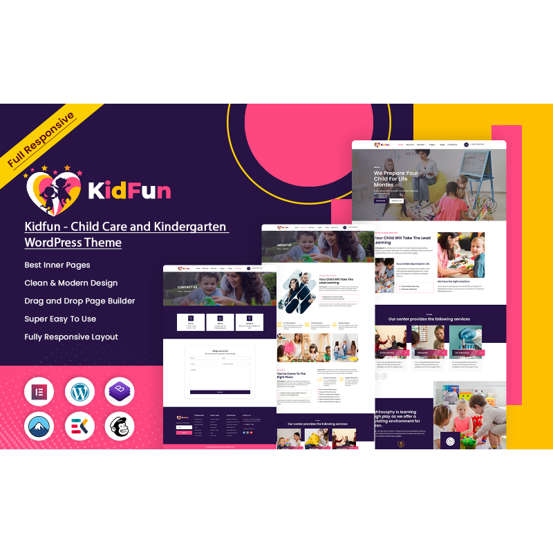 Kidfun - Child Care and Kindergarten WordPress Theme