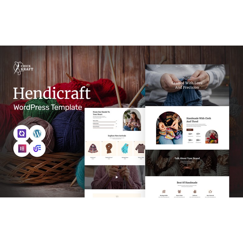 Chickkraft - Crafts And Woolen Shop Multipurpose WordPress Elementor Theme