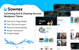 Sownex - Swimming Pool & Cleaning Service WordPress Theme