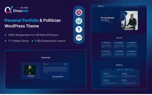Dreamer &ndash; Personal Portfolio & Politician WordPress Theme