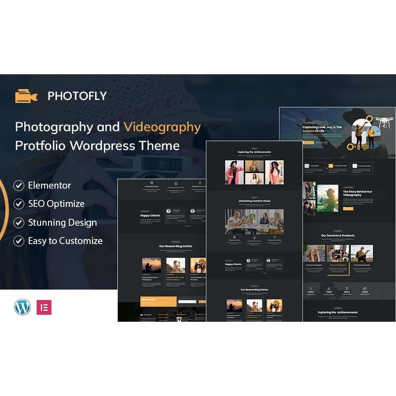 Photofly &ndash; Camera Photography and Videography Portfolio WordPress Theme