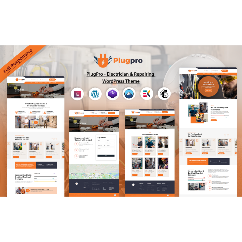 PlugPro - Electrician & Repairing WordPress Theme