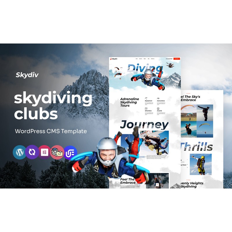 Skydiv - Sky Diving Clubs Multipurpose WordPress Elementor Theme