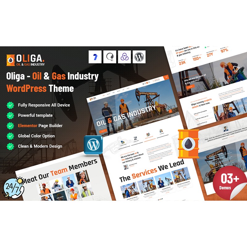 Oliga - Oil & Gas Industry WordPress Theme