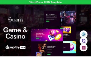 Gulam - Online Games And Casino Multipurpose Responsive WordPress Theme