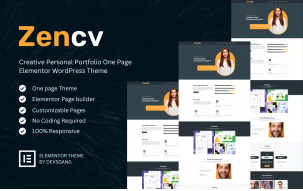 Zencv - Creative Portfolio WordPress Elementor Theme