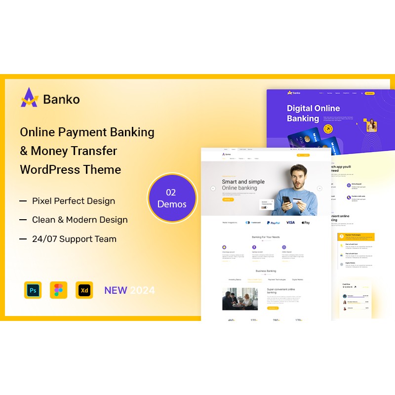 Banko &ndash; Online Payment, Banking & Money Transfer WordPress Theme