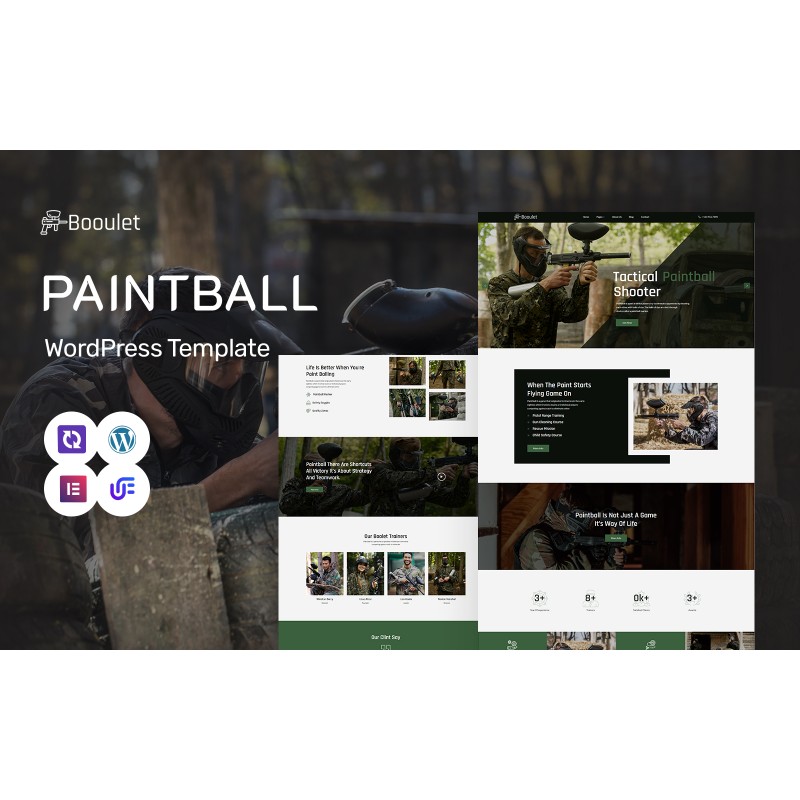 Booulet - Paintball Club Multipurpose WordPress Elementor Theme