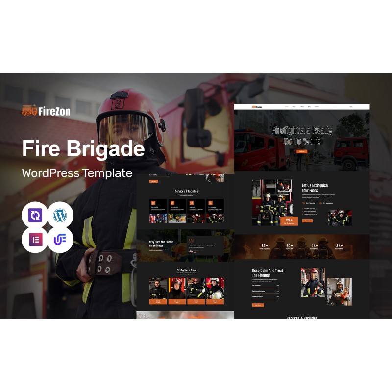 Fire Zon - Fire Department And Security WordPress Elementor Theme