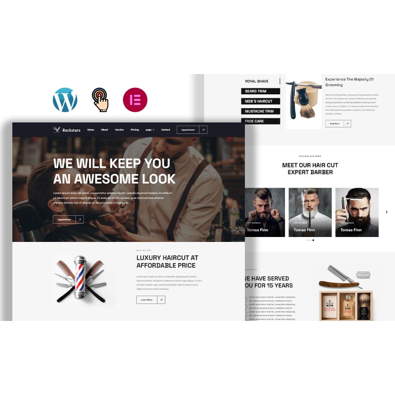 Rockstars - Luxury Salon & Barbershop WordPress Theme