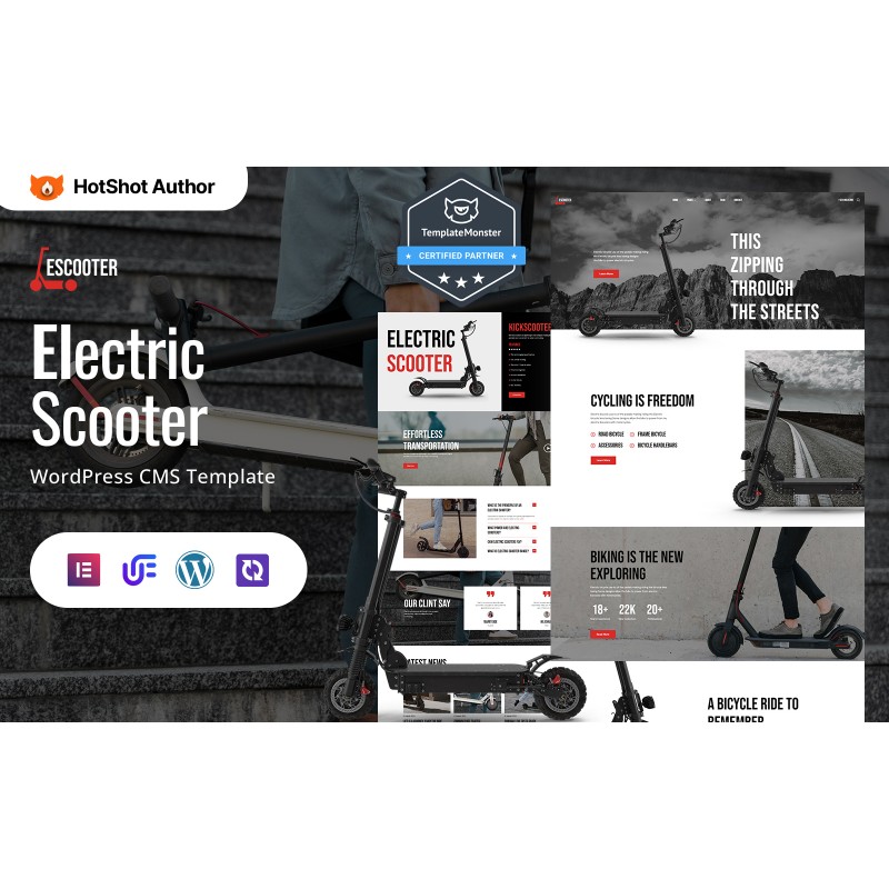 Escooter - Premium Electric Scooter Multipurpose WordPress Elementor Theme