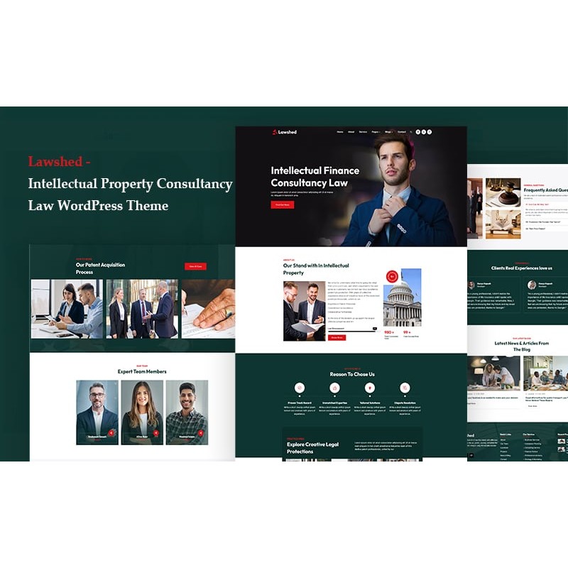 Lawshed - Lawyer Templates, Intellectual Property Consultancy Law WordPress Theme