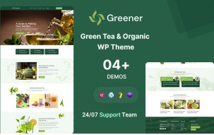 Greener &ndash; Green Tea and Organic Company WordPress Theme