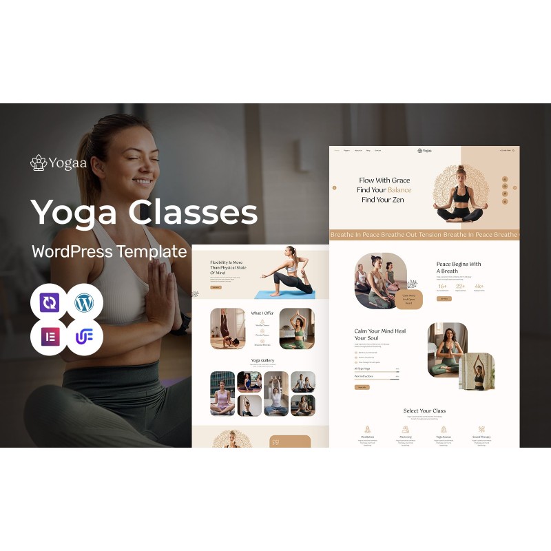 Yogaa - Meditation, Yoga And Wellness Studio WordPress Elementor Theme