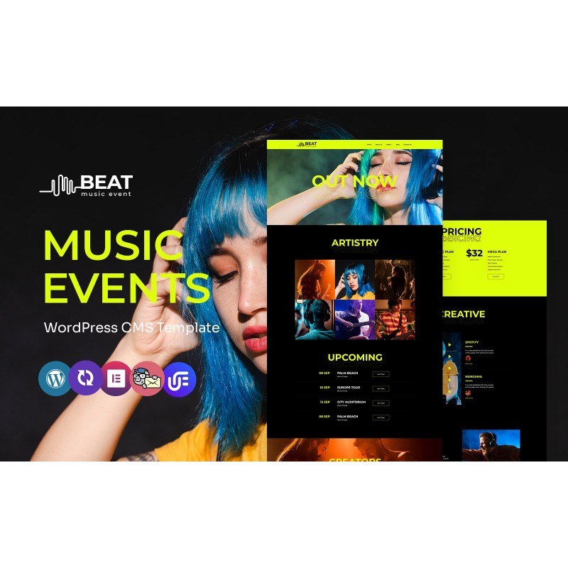 Beat - Music Events Multipurpose WordPress Elementor Theme