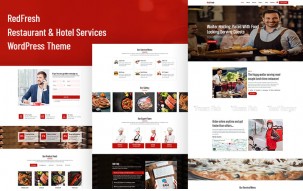 RedFresh Restaurant & Hotel Services WordPress Theme