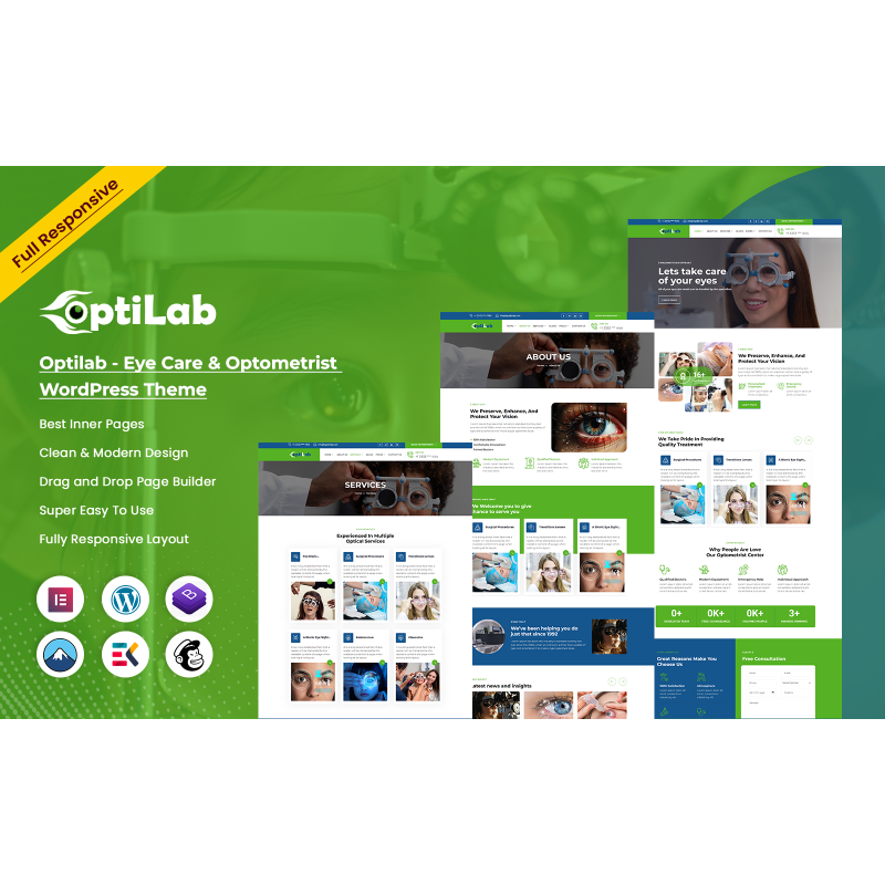 Optilab - Eye Care & Optometrist WordPress Theme