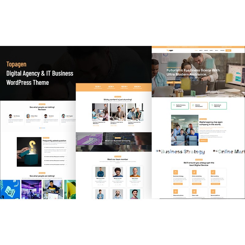 Topagen - Digital Agency & IT Business WordPress Theme