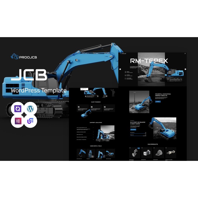 Proojcb - Heavy Machinery And Construction WordPress Elementor Theme